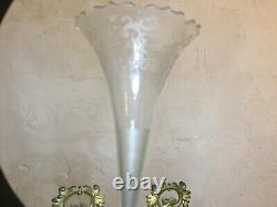 # Vases Bouquetières En Cristal Et Bronze XIX Éme Siècle