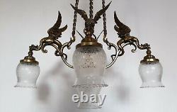 Vends lustre chimères XIXe siècle Napoléon III bronze