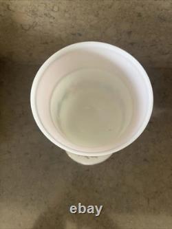 Verre Opaline XIXe Napoléon III Décor Fleurs Peint Main & Or Signé MB Baccarat