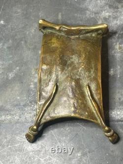 Vide-poche ancien bronze patiné diable démon cornu fin XIXe objet ésotérique