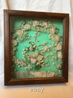 Vitrine Couronne Mariee Communiante XIX Fleur D Oranger Tableau Napoleon III