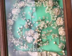 Vitrine Couronne Mariee Communiante XIX Fleur D Oranger Tableau Napoleon III