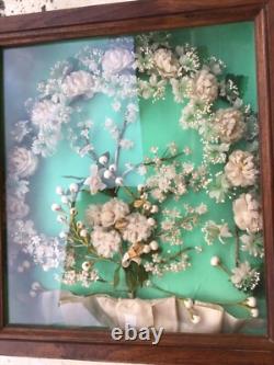 Vitrine Couronne Mariee Communiante XIX Fleur D Oranger Tableau Napoleon III