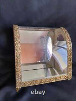 Vitrine/globe de mariée bombé en bois et métal doré ajouré / Napoléon III/XIXe