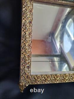 Vitrine/globe de mariée bombé en bois et métal doré ajouré / Napoléon III/XIXe