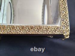 Vitrine/globe de mariée bombé en bois et métal doré ajouré / Napoléon III/XIXe