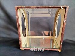 Vitrine/globe de mariée bombé en bois et métal doré ajouré / Napoléon III/XIXe