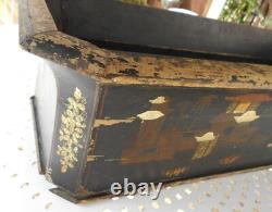 XIX Siecle Jardiniere Napoleon III En Bois Noirci Decor Asiatique A Restaurer