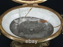 XIX ème s, coffret en porcelaine de Canton, monture bronze, Napoléon III