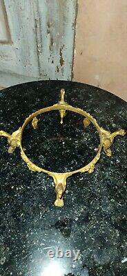 XIX ème support quadripode en bronze doré 4 griffons chimère