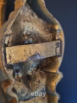 XIXe Paire Supports Tringle À Rideaux Bronze Signés JD Style Rocaille Louis XV