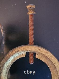 XIXe Paire Supports Tringle À Rideaux Bronze Signés JD Style Rocaille Louis XV