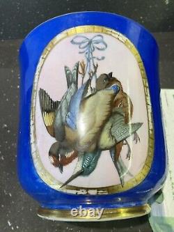 XIXe Sublime Grand Pot Jardinière Vase Dlg SEVRES Napoléon III Oiseaux